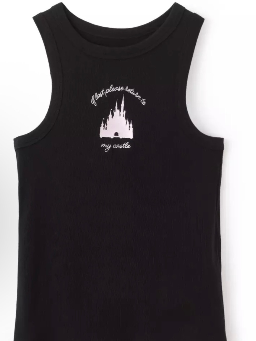 Disney “If Lost Please Return to My Castle” Women’s Black Tank Top